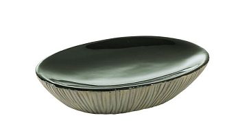 Gedy Naomi, настольная керамическая мыльница, цвет серая керамика