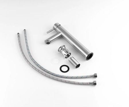 Cмеситель для раковины высокий Knotlor SS-04/01, сатин