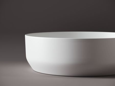 Умывальник чаша накладная круглая (цвет Белый Матовый) Element 390*390*120мм CN6022MW