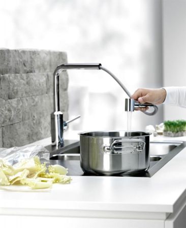 Смеситель для кухни  KLUDI L-INE 428210577 (хром, L-24,5 H-27), шт, артикул 428210577