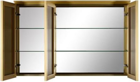 Зеркальный шкаф De Aqua Алюминиум 120 AL 507 120 G золото, артикул AL 507 120 G