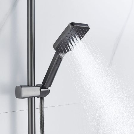 Душевая система Shevanik S8936T, оружейная сталь, артикул S8936T