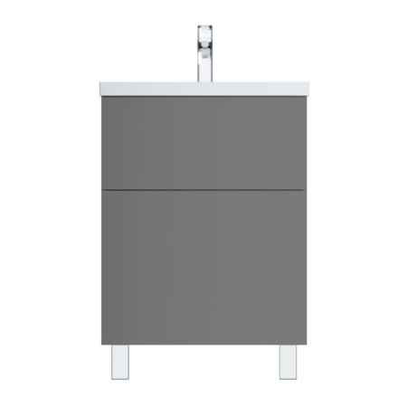 M90FSX06022GM32 GEM, База под раковину, напольная, 60 см, 2 ящика push-to-open, графит матовый, артикул M90FSX06022GM32