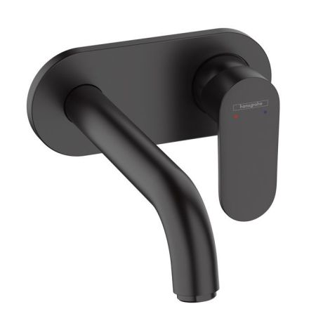 Смеситель для раковины, Hansgrohe, Vernis Blend, тип открывания воды-рычажный, тип регулирования воды-керамический картридж, тип установки-встраиваемый, отверстия для монтажа-2, высота, мм-75, вынос излива, мм-207, тип излива-неподвижный, материал ручки-м, артикул 71576670