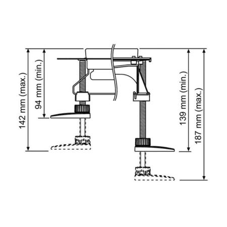Комплект опор, 4 шт. 137 -184 мм, артикул 660004