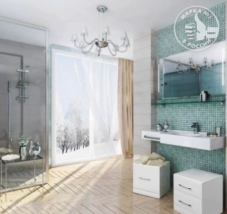 Раковина Акватон Отель 3 127 Белая L, артикул 1A70113WOT01L