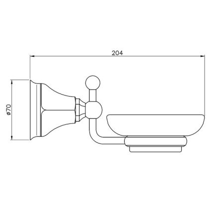 Nicolazzi Teide Мыльница подвесная, цвет: Bronze Plated/белый, артикул 1487BZ05