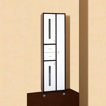 Пенал Бриклаер БАЛИ 57 см, венге/белый