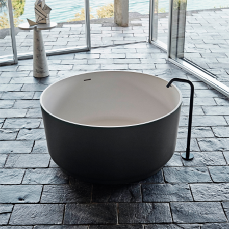 Agape Memory Однорычажный смеситель для ванны, напольный, цвет: черный, артикул AMEM327E