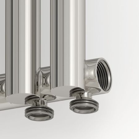 Отопительный радиатор ЭСТЕТ-1 н/ж EU50 правый 1200х135 / 3 сек (Матовый БЕЛЫЙ)