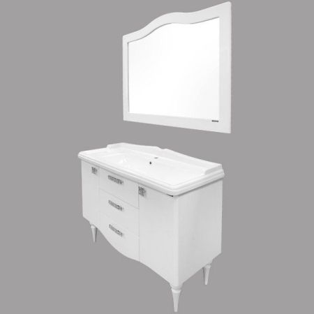 Тумба с раковиной Comforty Монако 120 3132224 Белая