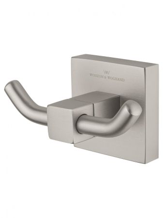 Двойной крючок для ванной WONZON & WOGHAND POLO, Брашированный никель (WW-8925-BN), артикул WW-8925-BN