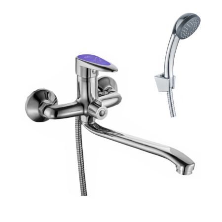 Смеситель для ванны FASHUN A2250BLUE, хром/синий, артикул A2250BLUE