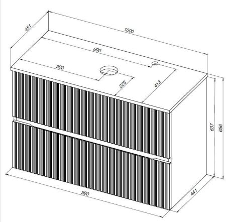 Тумба под раковину Aquanet Джейн 100 белый матовый, артикул 00313288