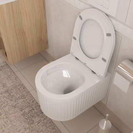 Унитаз подвесной Maretti Renata безободковый с микролифтом, RE10PBM33-844, белый