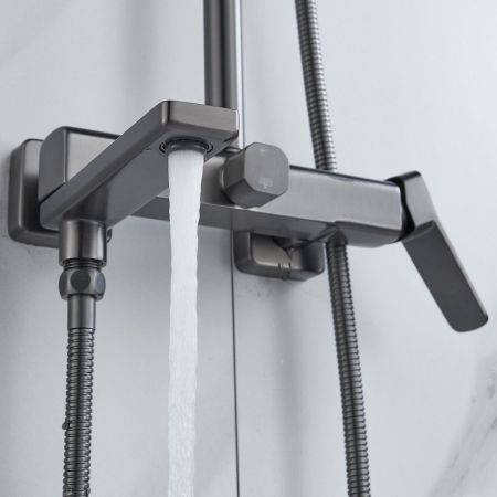 Душевая система Raffine F3699T, оружейная сталь