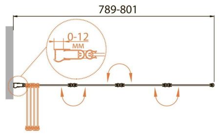 Шторка на ванну CEZARES RELAX-V-4