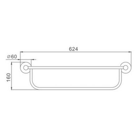 Полка для полотенец D-Lin D201911, хром, артикул D201911