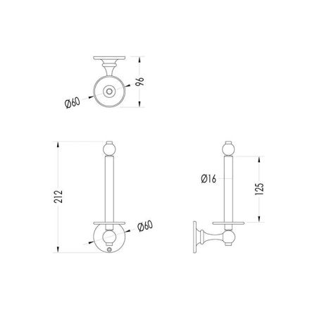 Devon Cavendish Держатель запасного рулона  туалетной бумаги , цвет хром, артикул WM11CR/PS