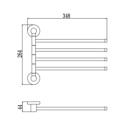 Полотенцедержатель Savol S-005604, сатин, артикул S-005604