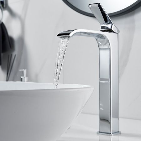 Смеситель для раковины высокий Shevanik S4011, хром, артикул S4011