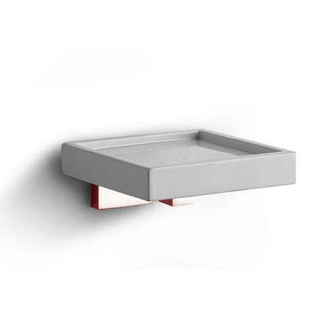 Bertocci Settecento Мыльница подвесная, цвет: белый матовый композит/розовое золото