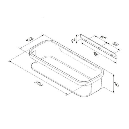 A8F53100 Func Корзина для душа прямая