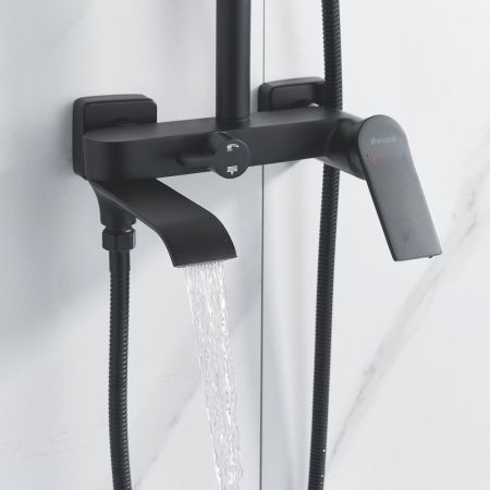 Душевая система Shevanik S4136H, черный