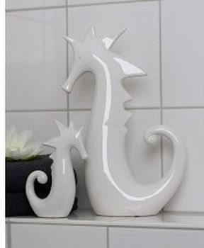 Casablanca, фигурка большая керамическая "Морской конек", цвет белый