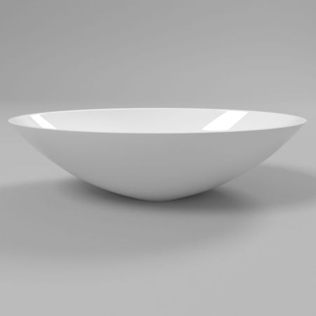 Умывальник WHITECROSS Aquamarine 56x35 (белый глянец) иск. камень, артикул 0715.056035.100