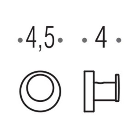 Colombo Plus Крючок, цвет: чёрный матовый, артикул W4917.NM