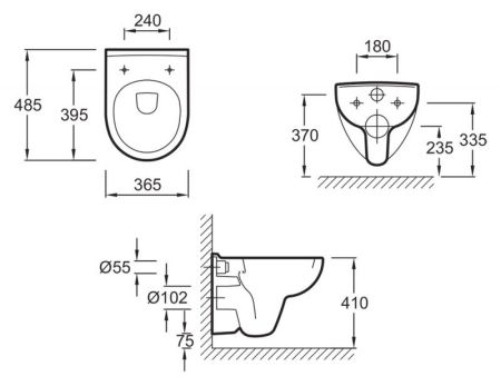 Подвесной унитаз 48,5 x 36,5 см Jacob Delafon E4705-00, артикул E4705-00