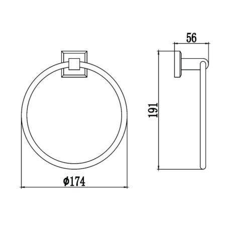 Полотенцедержатель Savol S-009560, хром, артикул S-009560