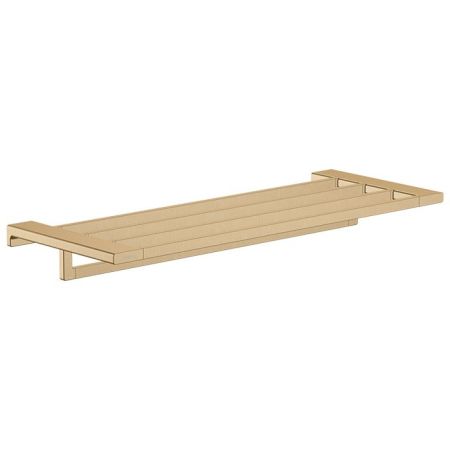 Полка для полотенец с держателем, Hansgrohe, AddStoris, ширина, мм-648, глубина, мм-248, высота, мм-72, тип установки-настенный, цвет-шлифованная бронза, артикул 41751140