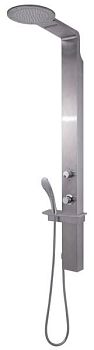 Gedy G-WELLNESS 02, многофункциональная душевая панель с термостатом, цвет нержавеющая сталь