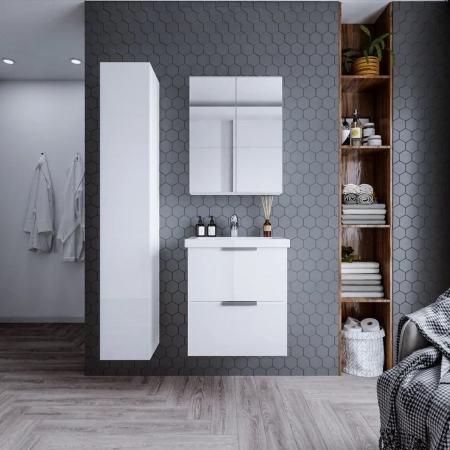 Зеркальный шкаф Бриклаер Хелена 60 см, белый, артикул 4627125416439