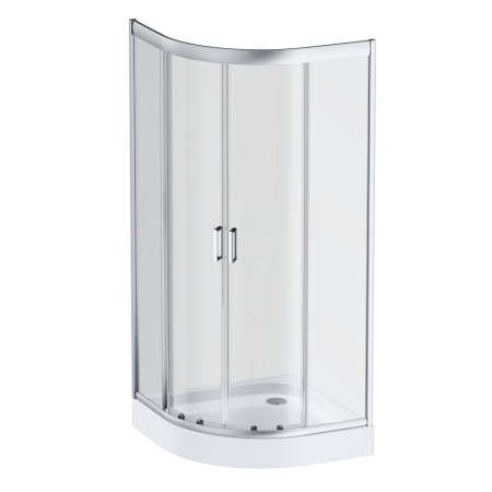 W90G-401-090WT Gem душевое ограждение 90х90, стекло прозрачное, профиль матовое серебро, без поддона, артикул W90G-401-090WT