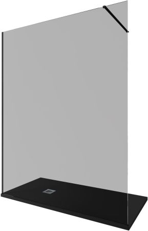 Душевая перегородка Allen Brau Infinity 1 160 3.21034.BBA.T черный браш, артикул 3.21034.BBA.T