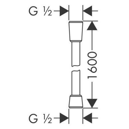 HG Comfortflex Душевой шланг  1,60 м, цвет: хром, артикул 28168000
