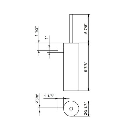 Fantini Young Ершик подвесной, с контейнером, цвет: Matt Copper PVD /белая керамика, артикул 96 P9 7647