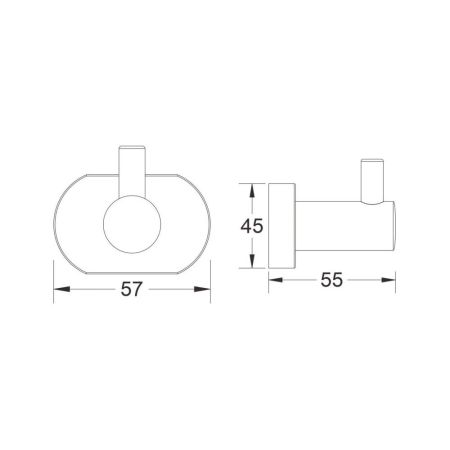 Крючок для ванной комнаты BELZ B90105-1, черный, артикул B90105-1