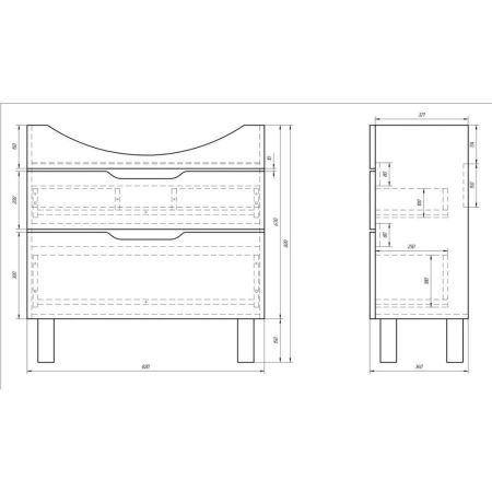 Тумба с раковиной подвесная/напольная Dreja Laguna Plus 85 см, белый, артикул 99-0107-com