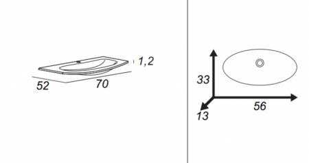 Мебель для ванной CEZARES RIALTO 69, артикул 55170