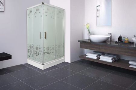 Душевой уголок Parly ZQ121 R 120х195 профиль Полированный алюминиевый стекло матовое