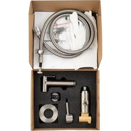 Гигиенический душ со смесителем встраиваемый FILARETE Roun FL100NK, никель