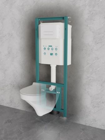 Инсталляция для подвесного унитаза Knotlor ISWC401FG, бирюзовый, артикул ISWC401FG