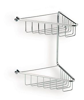 Stil Haus, решётка в ванную 2-х уровневая угловая, высота 29 см, цвет золото