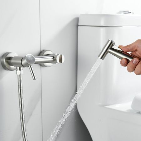 Гигиенический душ со смесителем Raffine F207L, сатин