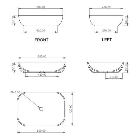 Раковина GSG Easy 60 белый