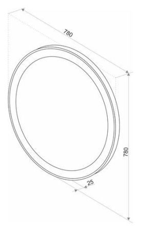 Зеркало с подсветкой ART&MAX BOLZANO AM-Boz-780-DS-F, артикул AM-Boz-780-DS-F